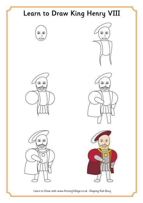 henry viii tudor tutorial video|kids rule henry vii drawing.